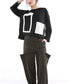 Geometric Panel Graphic Long Sleeve Top